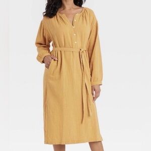 Universal Thread Golden Long Sleeve Dress